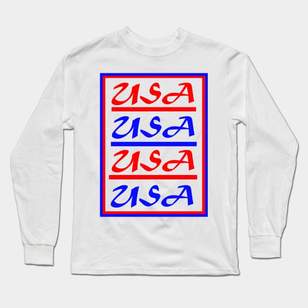 USA USA USA Long Sleeve T-Shirt by simonjgerber